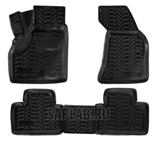 Купить AIRLINE ACMPS06 Ковры в салон (3D с подпятником) Lada Priora (2007-) компл. 4 шт., высокий борт, полимерные, черные