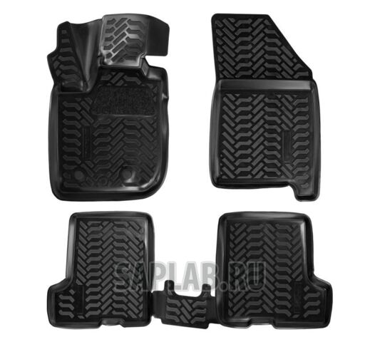 Купить AIRLINE ACMPS09 Ковры в салон (3D с подпятником) (с вещ.ящиком) Lada XRAY (2016-) компл. 4 шт., (крепеж), высокий борт, полимерные, черные